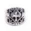 Wholesale titanium steel jewelry fashion engagement men's cross ring