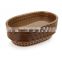 12 Reusable Large Brown Oval Plastic Fast Food Baskets Durable Oblong Diner Barbecue Picnic Serving Ware Basket Tray