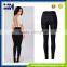 Euramerican Women Solid Color Waist Elastic Feet Jeans Trousers