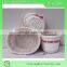 3 set mini round wilow basket for garden with liner