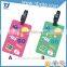 Travel items soft PVC luggage tag wholesale, hang tag for promotion gift