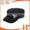 100% cotton military cap and hat fashion black army cap