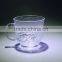 310ml high quality beautiful creative frosting rose drinking glass cup with handle