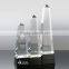 Wholesale cheap cylinder shaped crystal glass awards trophies for business gift