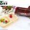 Black red 2 compartment Food grade eco-friendly disposable plastic bento box
