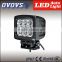 Square 5.2'' 90w led work light for driving spot led off road light for truck, atv, suv,heavy duty