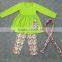 2015 Hot sale fashion girl fall outfits giggle moon remake baby girl boutique clothing sets attractive childrens clothing sets
