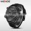 WEIDE watch men 2016 analog japanese movement silicone strap watch import china goods