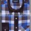 Men's Long Sleeve Flannel Shirt with Corduroy at Collar, Cuff and Front Placket