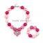 Wholesale Polymer Clay Pink Jewelry Set In latest Design Bracelet Necklace Set