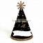 Novelty 2016 Glitter Gold Black Happy New Year Party Cone Hat Paper Party Hat