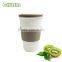 fashionable ceramic tea cup with silicone sleeve and lid