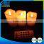 Set Of 3 Real Wax Color Changing Remote Led Candles Light