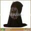 Women Black Long Shimmer Cotton Jersey Muslim Scarf Hijab