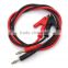 4mm 1M Injection Banana Plug To Shrouded Copper Alligator Clip Test Cable Leads