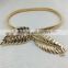 gold strech elastic metal chain belt for women