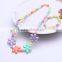 2016 Handmade Candy Color Children Flower Necklace Lovely Beads Baby Kids Necklace Bracelet Jewelry Set