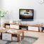 The modern wood grain and white color TV stand for Living room