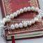 9-10mm AAA pure white gold plated heart shaped clasp simple natural button pearl bracelet