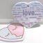 China hot selling sublimation heart Shape Polymer Plastic Christmas Ornament, Christmas Decorations