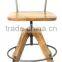 industrial wooden metal cafe chair,vintage industrial metal and wood counter chair, Industrial Chair