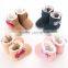 Fashion infant winter shoes corduroy rubber sole baby boots