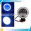 China White 4 LED 12V Motorcycle Projector Lights With Cob Angel Eye Rings