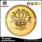 OEM/ODM offered national engraved customized design iron material souvenir matte gold plated challenge coin