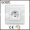 2016 new design IVOR glass panel mechanical socket luxcry Germeny socket switch EU SWITCH