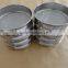YS Stainless Steel Double Fine Mesh Sieve Set 20Cm Diameter with Lid & Catchpan