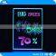 Custom electronic merry Christmas acylic LED fluorescent mini writing board