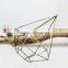Geometric airplant flower hanging iron electroplating diamond shaped hollow plant receptacle