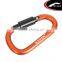 8mm Aluminum Frosting Camping Carabiner Hook with Lock
