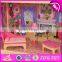 New design children luxurious and attractive toys gifts wooden modern dollhouse W06A223