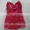 Red sexy lingerie with white slip lace slimming your nice body