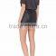 Customized Lady's Apparel Zip Pockets Fashion Newest Leather Mini Skirt(DQM014S)