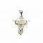 Two Tone Plated Filigree Crucifix Cross Pendant