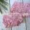 Hot sale ruffle front design kids clothes Small flower baby short