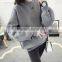 fashion design cotton long sleeve hoody have zip for women