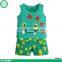 Wholesale Summer Baby Clothes Set Baby Boy Sleeveless Suit Set