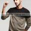 mans crew neck split joint pattern tight pullover sweater for wholesale
