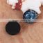 Resin & Shell Mosaic Dome Seals Cabochon Round Blue