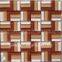 Brown crystal glass mix resin mosaic pattern