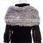 SJ044-01 Hot Sale Knitted Garment Accessories Circle Fur Scarf