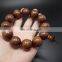 Natural Handmade High-End Collectibles 15 20mm Fine Texture Buddha Bead Bracelets Gold Phoebe Ebony Bracelet Men Jewelry