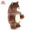 China Plush Toys Cheap Standing Grey Grizzly Teddy Bear Plush Toys For Crane Machines