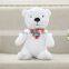 Christmas Plush Toy White Teddy Bear Custom Stuffed Animals