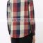 Red and navy checked cotton flap pocket shirt from W.W.S 100% cotton shirt.