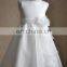 White Color Flower Bow Organza Flower Girl Dresses Patterns