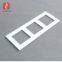 Custom 3 gang white tempered glass plate for wall socket plate